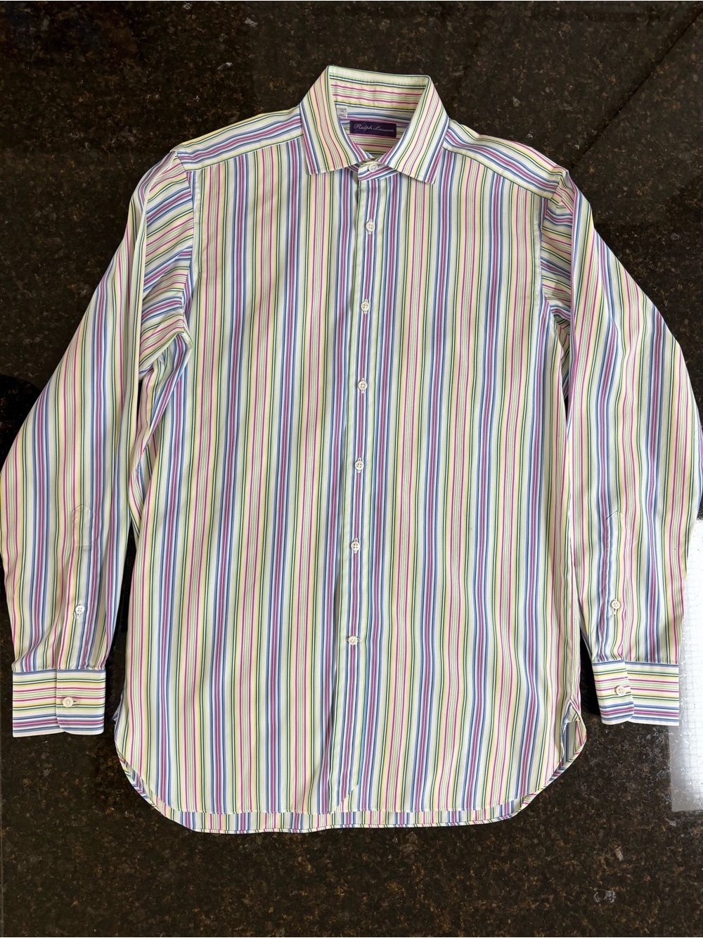 Ralph Lauren Purple Label 
Multicolor Striped Cotton Men's Dress Shirt